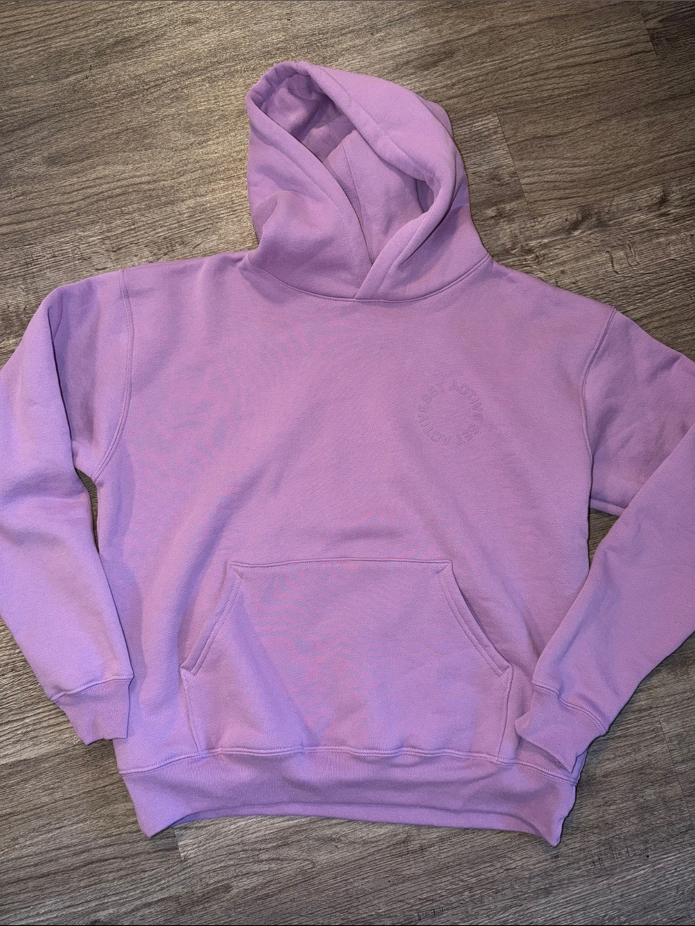 SET ACTIVE Los Angeles Oversized Purple Hoodie Sweatshirt Size Medium